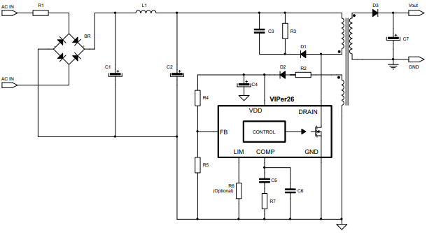 Flyback converter (primary regulation)